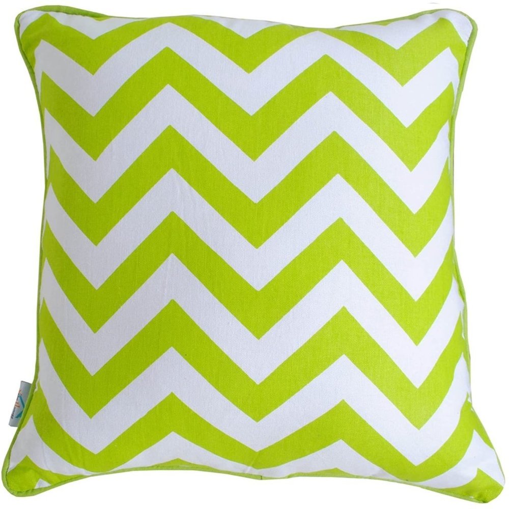 Throw Pillow Cover (1 Pc) for Sofa Couch 16 X 16 Inches Chevron Design Printed i